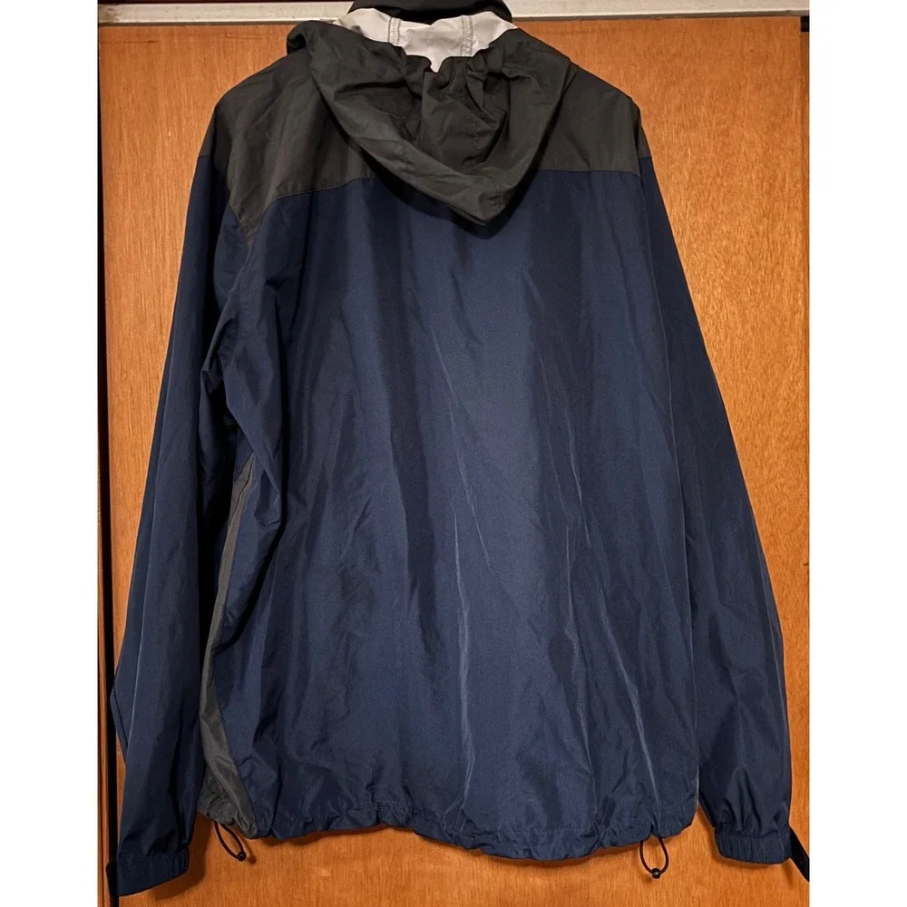 Frogg Toggs Mens Blue Grey Full Zip Hooded Rain Jacket Windbreaker RT62141-722